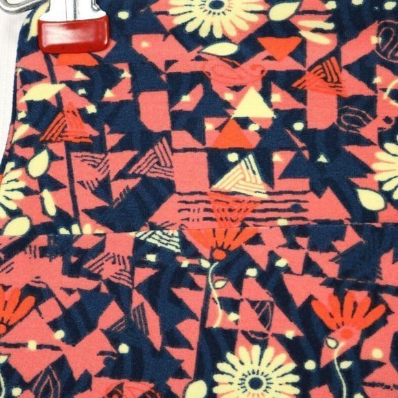 LuLaRoe Leggings Blue Pink Yellow Orange Floral One Size OS - Picture 8 of 11